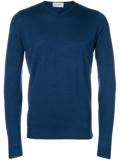 John Smedley Classic Long-sleeve Sweater - Blue