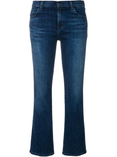 J Brand Cropped Denim Jeans In Blue