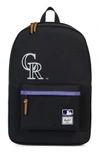 Herschel Supply Co Heritage - Mlb National League Backpack - Black In Colorado Rockies