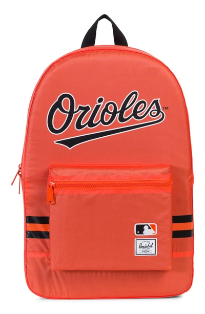 Herschel Supply Co Packable - Mlb American League Backpack - Grey In Baltimore Orioles