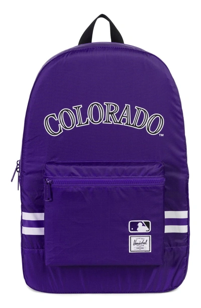 Herschel Supply Co Packable - Mlb National League Backpack - Purple In Colorado Rockies