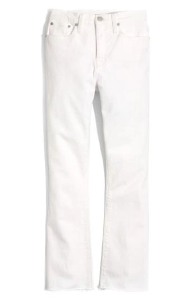 Madewell Cali Raw Edge Demi Boot Jeans In Pure White