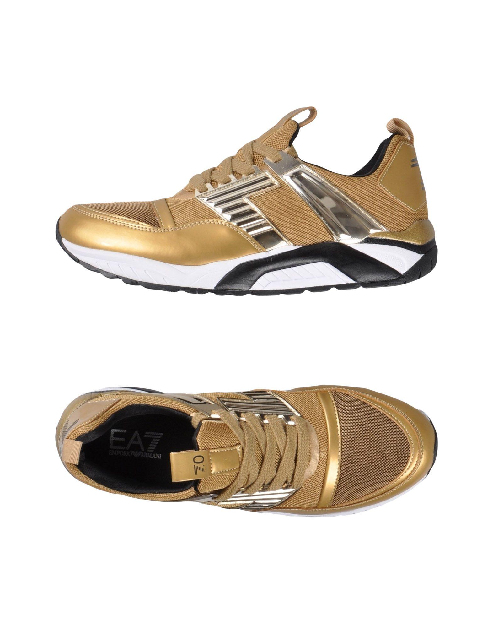 sneakers with gold trim