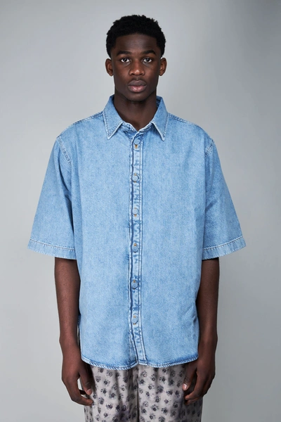 Acne Studios Denim Button-up Shirt, Indigo Blue ModeSens