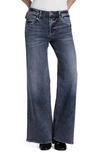 Hint Of Blu Happy Go Lucky Wide Leg Jeans In Lucky Blue