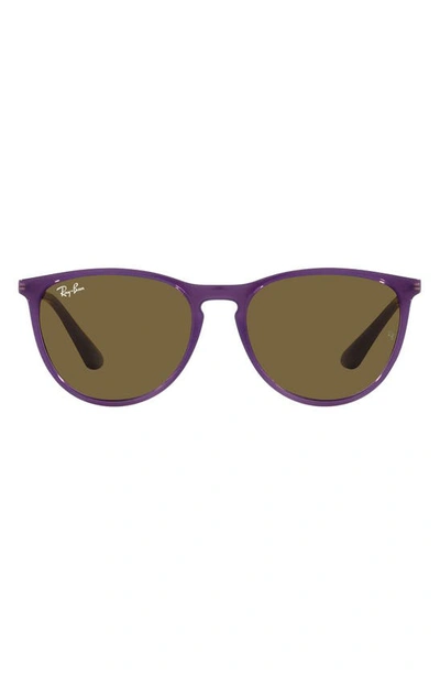 Ray Ban Kids' Junior 50mm Round Sunglasses In Opal Violet