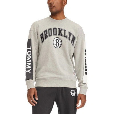 Tommy Jeans Gray Brooklyn Nets James Patch Pullover Sweatshirt