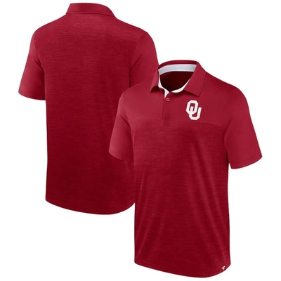 Fanatics Branded Heather Crimson Oklahoma Sooners Classic Homefield Polo