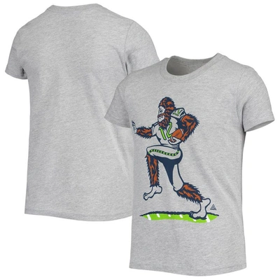 The Great Pnw Kids' Youth  Heathered Gray Seattle Seahawks Squatchback T-shirt In Heather Gray