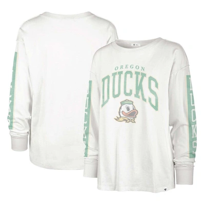 47 ' Cream Oregon Ducks Statement Soa 3-hit Long Sleeve T-shirt In White