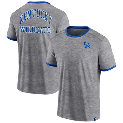 Fanatics Branded Heather Gray Kentucky Wildcats Classic Stack Ringer T-shirt