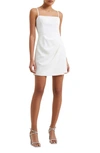 French Connection Whisper Back Cutout Dress In Summer White