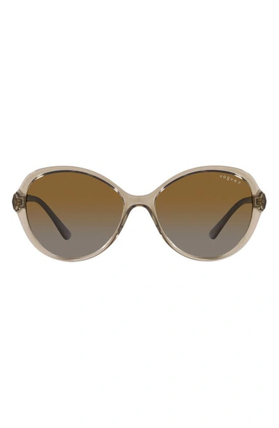 Vogue 57mm Gradient Butterfly Sunglasses In Transparen Grey