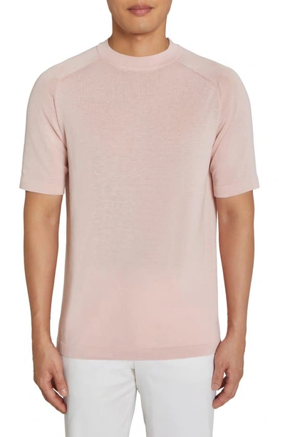 Jack Victor Victoria Cotton & Silk T-shirt In Pink