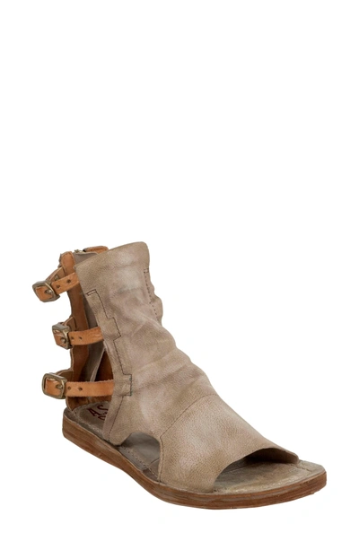 As98 Ryde Sandal In Taupe Leather