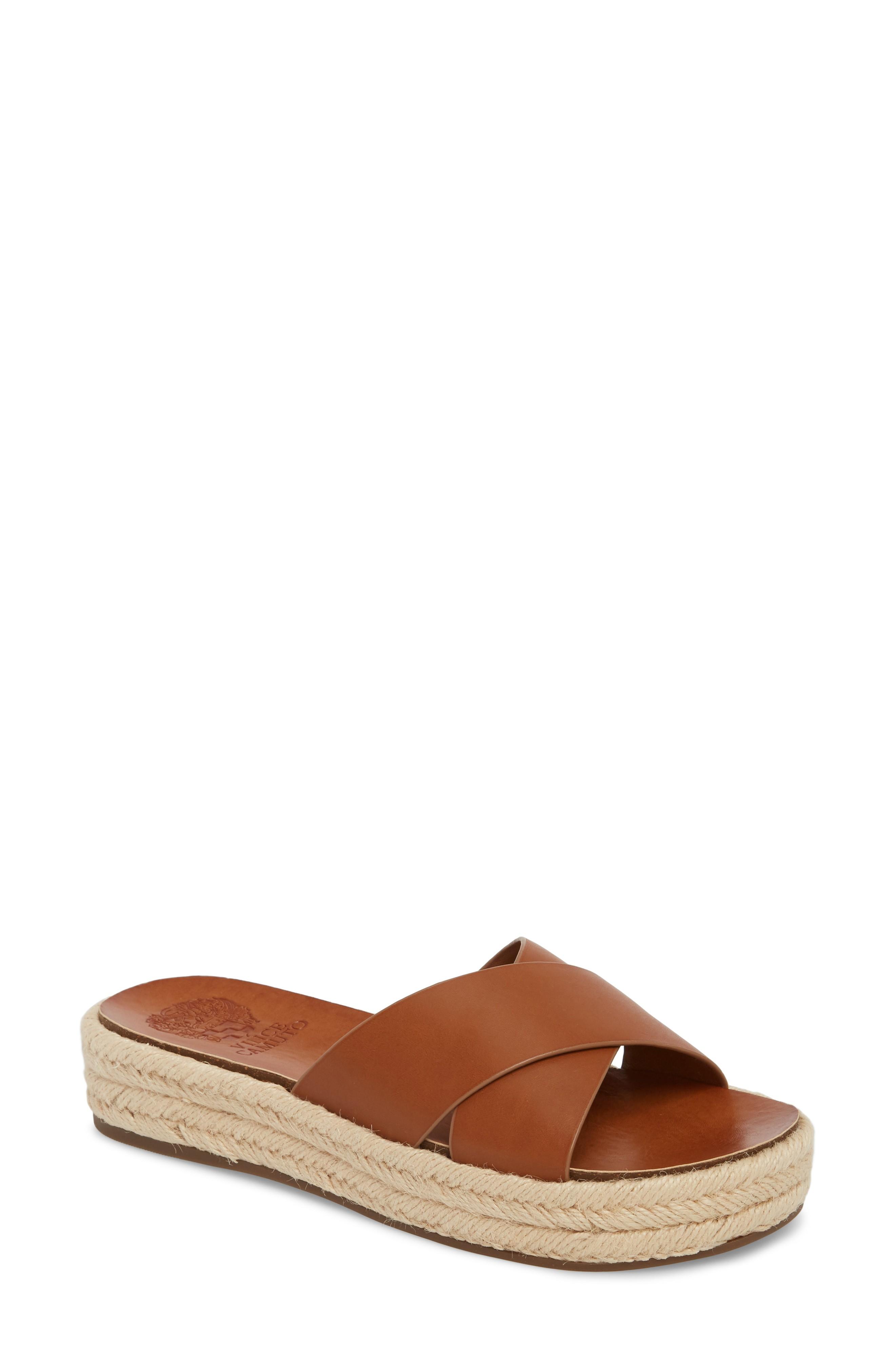 Vince Camuto Carran Platform Sandal In Summer Cognac Leather | ModeSens