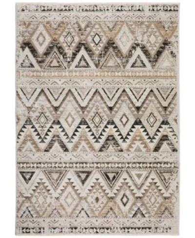 D Style Moises Mss2 Area Rug In Taupe