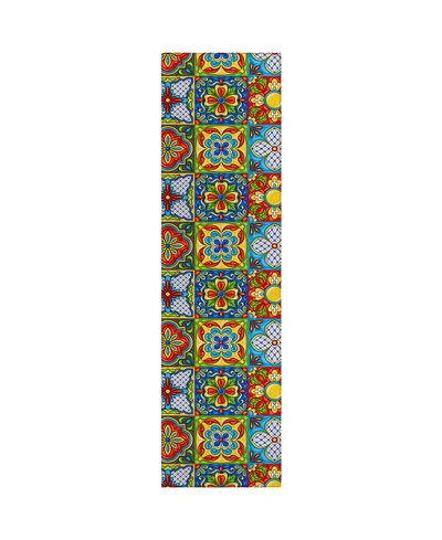 D Style Vertes Kitchen Vrt20 2'3" X 7'6" Runner Area Rug In Multi