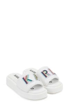 Karl Lagerfeld Women's Opal Slip-on Platform Slide Sandals Women's Shoes In Bright White