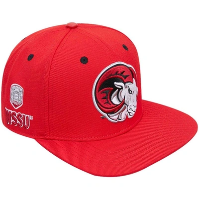 Pro Standard Red Winston Salem Rams Evergreen Mascot Snapback Hat