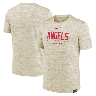 Nike Cream Los Angeles Angels City Connect Velocity Practice Performance T-shirt