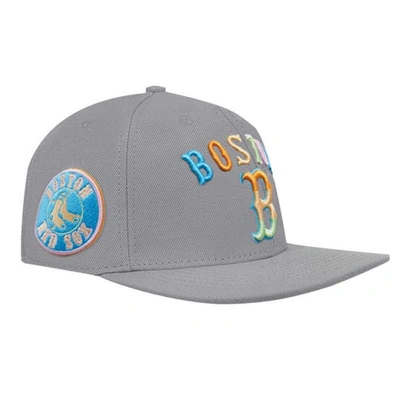 Pro Standard Grey Boston Red Sox Washed Neon Snapback Hat