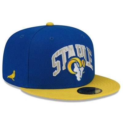 New Era X Staple New Era Royal/gold Los Angeles Rams Nfl X Staple Collection 59fifty Fitted Hat