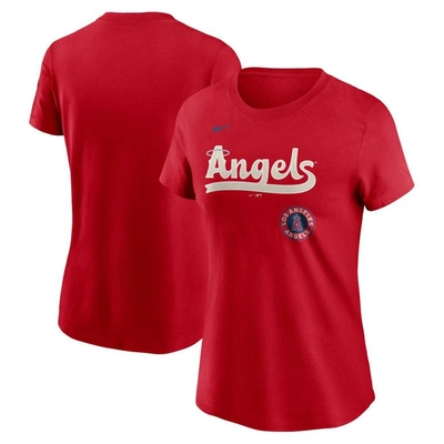 Nike Red Los Angeles Angels City Connect Wordmark T-shirt