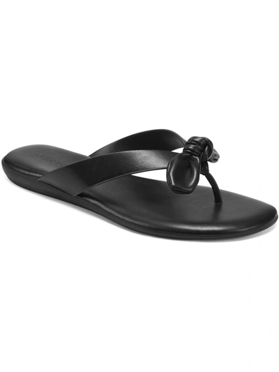 Aerosoles Cara Womens Laceless Slip On Thong Sandals In Black