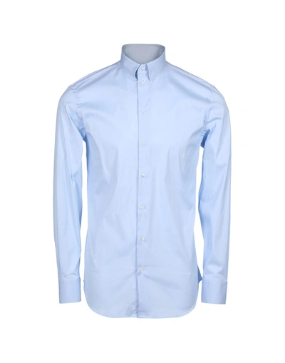 Emporio Armani Solid Color Shirt In Sky Blue