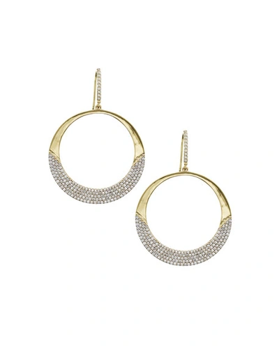 Lana 14k Flawless Small Diamond Crescent Hoop Earrings