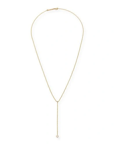 Zoë Chicco 14k Diamond Lariat Necklace In Rose Gold