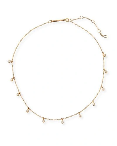Zoë Chicco 14k Diamond Dangle Necklace In Rose Gold