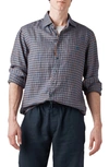 Rodd & Gunn White Pine Avenue Check Linen Button-up Shirt In Rust