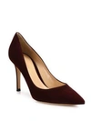 Gianvito Rossi Gianvito Suede Point Toe Pumps In Oxblood