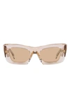 Prada Rectangular Marble Acetate Cat-eye Sunglasses In Lite Brown