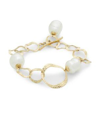 Majorica Faux Pearl Bracelet In White