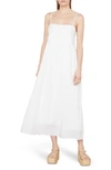 Vince Panelled Midi Dress In Optic White