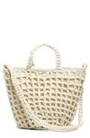Madewell Crochet Rope Medium Tote Bag In Alabaster Multi