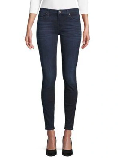 7 For All Mankind Gwenevere Slim-fit Super Stretch Jeans In Dark Blue