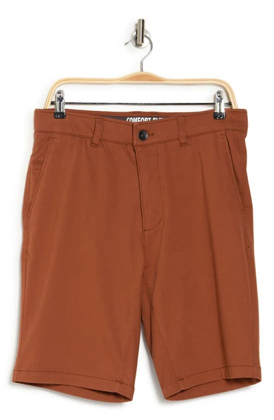 Union Flex Knit Twill Chino Shorts In Woodstain