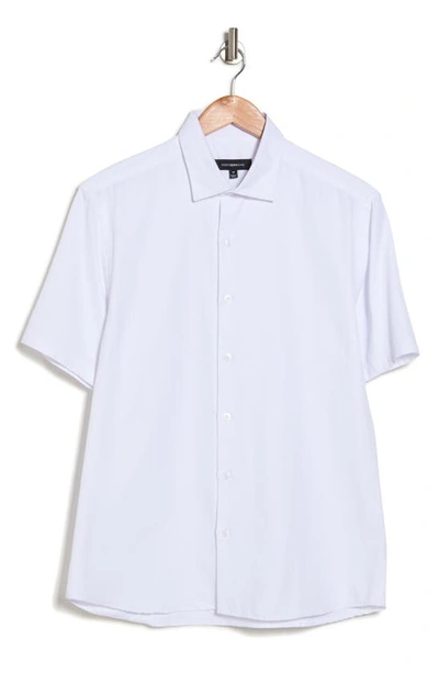 Westzeroone Baylor Cotton Short Sleeve Button-up Shirt In White