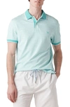 Rodd & Gunn Langs Beach Sports Fit Slub Tipped Polo In Aqua