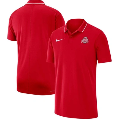 Nike Scarlet Ohio State Buckeyes Coaches Performance Polo