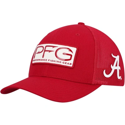 Columbia Crimson Alabama Crimson Tide Pfg Hooks Flex Hat