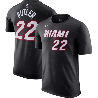 Nike Men's  Jimmy Butler Black Miami Heat Icon 2022/23 Name And Number Performance T-shirt