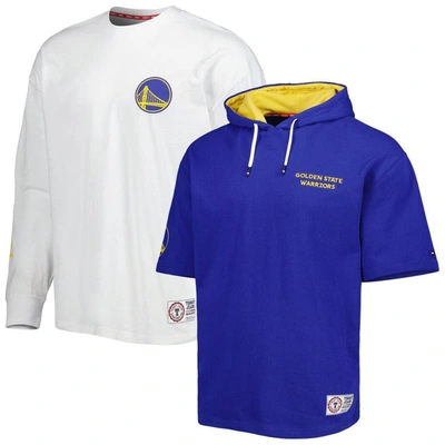Tommy Jeans Men's  Royal, White Golden State Warriors Matthew 2 In 1 T-shirt And Hoodie Combo Set In Royal,white