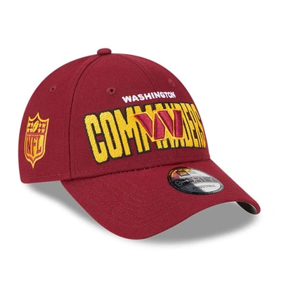 New Era Burgundy Washington Commanders 2023 Nfl Draft 9forty Adjustable Hat