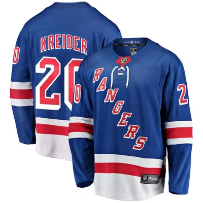 Fanatics Branded Chris Kreider Blue New York Rangers Home Breakaway Player Jersey