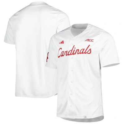 Adidas Originals Adidas White Louisville Cardinals Team Baseball Jersey